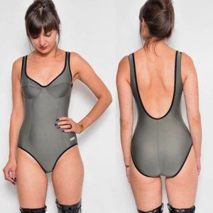 Vintage Grey One Piece Swimsuit